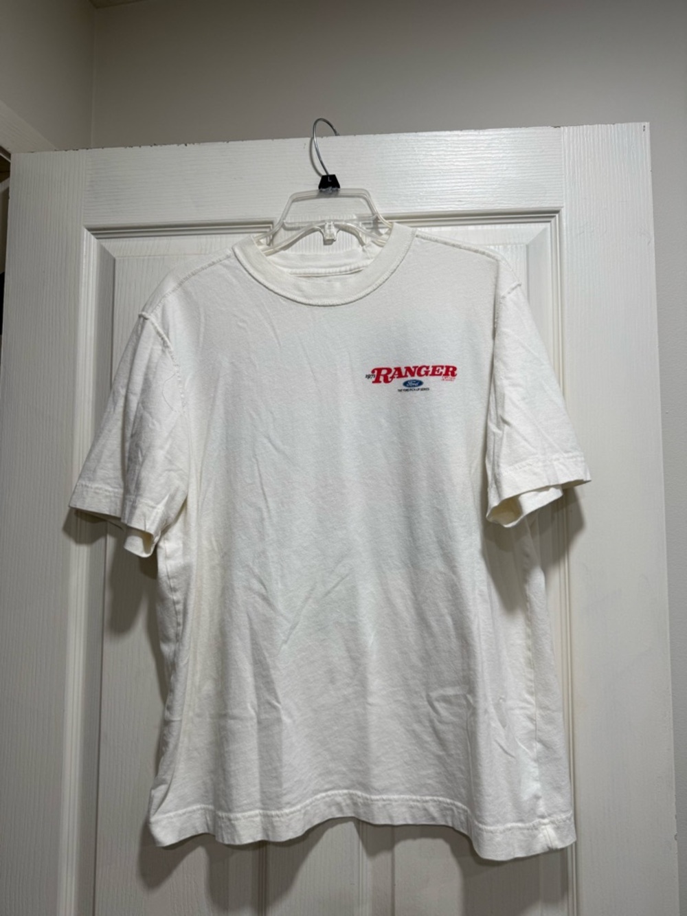 Abercrombie & Fitch White Tee with Red Ranger Logo